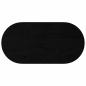 Preview: Tischplatte Dunkelbraun 80x40x2 cm Massivholz Eiche Oval