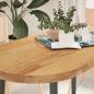 Preview: ARDEBO.de - Tischplatte Hellbraun 120x60x4 cm Massivholz Eiche Oval