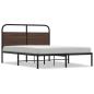 Preview: Bettgestell ohne Matratze 140x200 cm Braun Eichen-Optik
