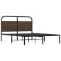Preview: Bettgestell ohne Matratze 140x200 cm Braun Eichen-Optik