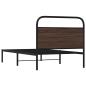 Preview: Bettgestell ohne Matratze 100x190 cm Braun Eichen-Optik