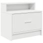 Preview: Nachttische mit Schublade 2 Stk. Weiß 51x31x47 cm