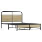 Preview: Bettgestell ohne Matratze 120x200 cm Sonoma-Eiche Holzwerkstoff