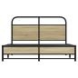 Preview: Bettgestell ohne Matratze 120x200 cm Sonoma-Eiche Holzwerkstoff