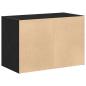 Preview: Schrank mit 2 Schubladen Schwarz Eichen-Optik 60x31x40 cm