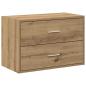 Preview: Schrank mit 2 Schubladen Artisan-Eiche 60x31x40cm Holzwerkstoff