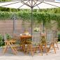 Preview: ARDEBO.de - Gartenstuhl Verstellbar 6 Stk. Grau Poly Rattan Massivholz