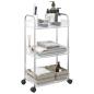 Preview: ARDEBO.de - Aufbewahrungswagen 3 Etagen Transparent 37x28x68 cm Acryl