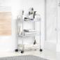 Preview: Aufbewahrungswagen 3 Etagen Transparent 37x28x68 cm Acryl