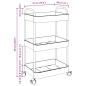 Preview: Aufbewahrungswagen 3 Etagen Transparent 37x28x68 cm Acryl