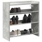 Preview: ARDEBO.de - Schuhregal Betongrau 60x25x62 cm Holzwerkstoff