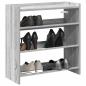 Preview: ARDEBO.de - Schuhregal Grau Sonoma 60x25x62 cm Holzwerkstoff