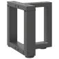 Preview: Couchtischbeine T-Form 2 Stk. Anthrazit 30x25x(30-31) cm Stahl