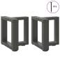 Preview: Couchtischbeine T-Form 2 Stk. Anthrazit 30x25x(30-31) cm Stahl