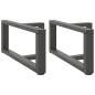 Preview: ARDEBO.de - Couchtischbeine T-Form 2 Stk. Anthrazit 60x25x(30-31) cm Stahl