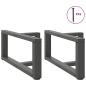 Preview: Couchtischbeine T-Form 2 Stk. Anthrazit 60x25x(30-31) cm Stahl