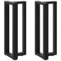 Preview: ARDEBO.de - Konsolentischbeine T-Form 2 Stk. Schwarz 20x28x(72-73) cm Stahl