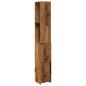 Preview: Badezimmerschrank Altholz-Optik 25x25x170 cm Holzwerkstoff