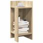 Preview: ARDEBO.de - Beistelltische 2 Stk. mit Ablage Sonoma-Eiche 25,5x27x60 cm