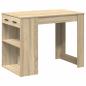 Preview: Schreibtisch mit Schubladen Ablage Sonoma-Eiche 102x62x77,5 cm