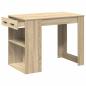 Preview: Schreibtisch mit Schubladen Ablage Sonoma-Eiche 102x62x77,5 cm