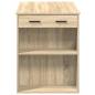 Preview: Schreibtisch mit Schubladen Ablage Sonoma-Eiche 102x62x77,5 cm