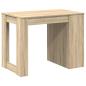 Preview: Schreibtisch mit Schubladen Ablage Sonoma-Eiche 102x62x77,5 cm