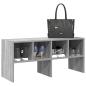 Preview: ARDEBO.de - Schuhregal Stapelbar Grau Sonoma 89,5x30x40 cm