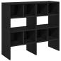 Preview: Schuhregale 2 Stk. Stapelbar Schwarz Eichen-Optik 89,5x30x40 cm
