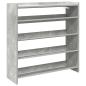 Preview: Schuhregal Betongrau 80x25x81 cm Holzwerkstoff