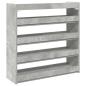 Preview: Schuhregal Betongrau 80x25x81 cm Holzwerkstoff