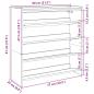 Preview: Schuhregal Betongrau 80x25x81 cm Holzwerkstoff