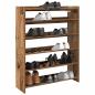 Preview: ARDEBO.de - Schuhregal Altholz-Optik 80x25x100 cm Holzwerkstoff