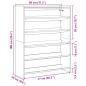 Preview: Schuhregal Altholz-Optik 80x25x100 cm Holzwerkstoff