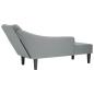 Preview: Chaiselongue mit Rechter Armlehne Hellgrau Stoff