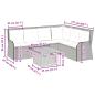 Preview: 5-tlg. Garten-Lounge-Set mit Kissen Grau Poly Rattan