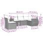 Preview: 5-tlg. Garten-Sofagarnitur mit Kissen Hellgrau Poly Rattan