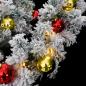 Preview: Weihnachtsgirlande mit Kugeln und LED-Leuchten Grün 20 m PVC