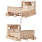 Preview: Massivholzbett mit Regal ohne Matratze 135x190 cm Kiefernholz