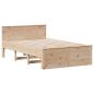 Preview: Massivholzbett mit Regal ohne Matratze 135x190 cm Kiefernholz