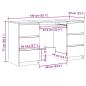 Preview: Schreibtisch Altholz-Optik 140x50x77 cm Holzwerkstoff