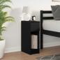 Preview: Nachttisch mit Schublade Schwarz Eichen-Optik 20x36x60 cm