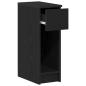 Preview: Nachttisch mit Schublade Schwarz Eichen-Optik 20x36x60 cm