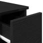 Preview: Nachttisch mit Schublade Schwarz Eichen-Optik 20x36x60 cm