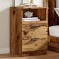 Preview: Nachttische 2 Stk. Altholz-Optik 40x36x65 cm Holzwerkstoff