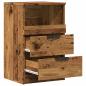 Preview: Nachttische 2 Stk. Altholz-Optik 40x36x65 cm Holzwerkstoff