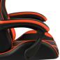 Preview: Gaming-Stuhl mit Fußstütze Schwarz und Orange Kunstleder