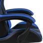Preview: Gaming-Stuhl mit Fußstütze Schwarz und Blau Kunstleder