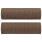Preview: 2-Sitzer-Sofa mit Zierkissen Braun 140 cm Stoff