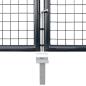Preview: Mesh-Gartentor Verzinkter Stahl 289 x 150 cm Grau